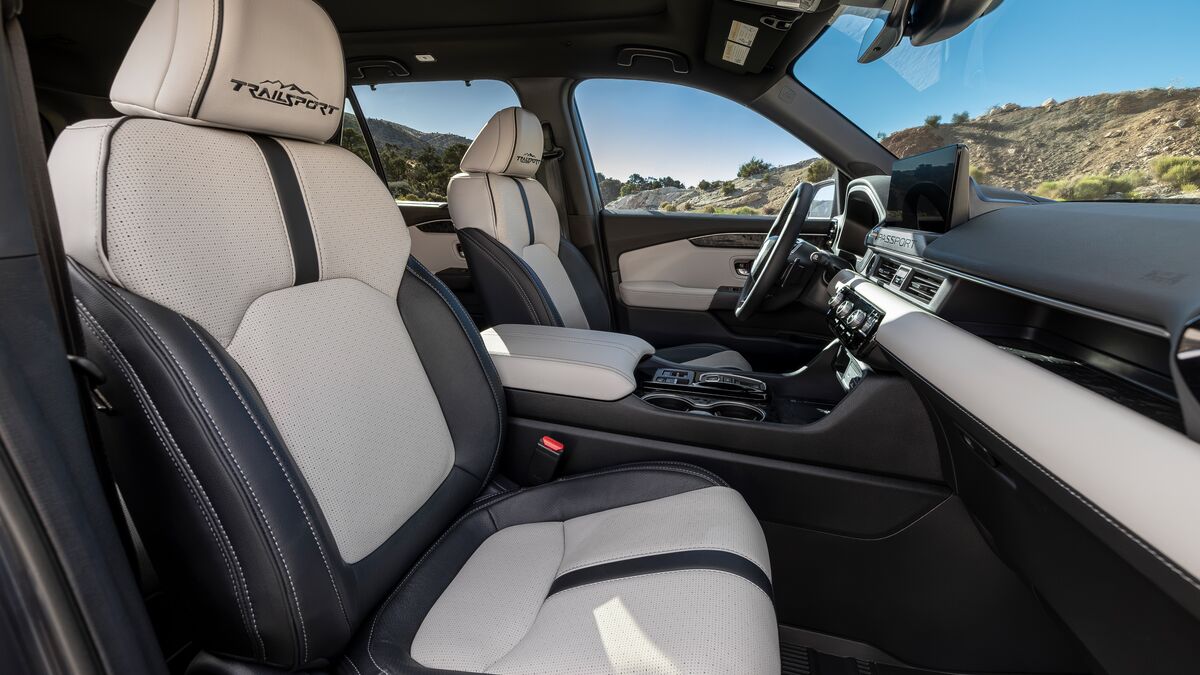 2027 Honda Passport Trailsport cockpit looking out at hillside.