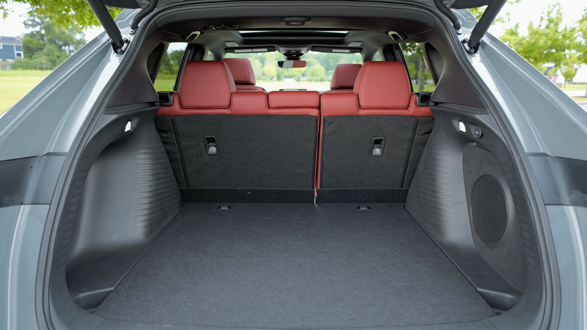 Cargo area, seat up