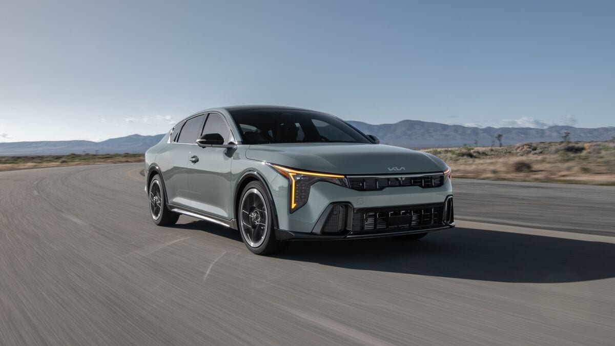 2026 Kia K4 Sedan on the road.
