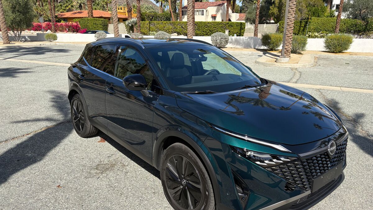 The Nissan Qashqai, coming to the U.S. in late 2026 as the 2027 Rogue e-Power.