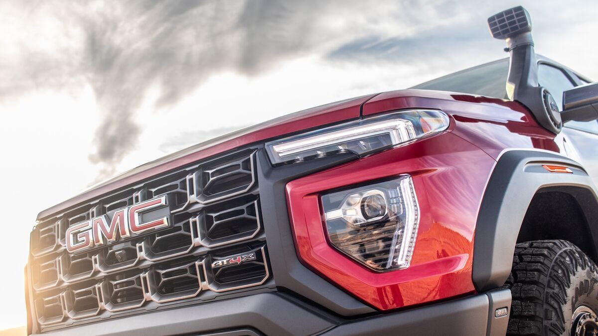 2026 GMC Canyon AT4X AEV low angled front end