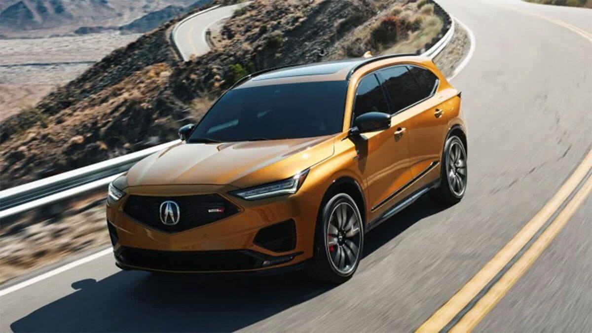 2023 Acura MDX in yellow.