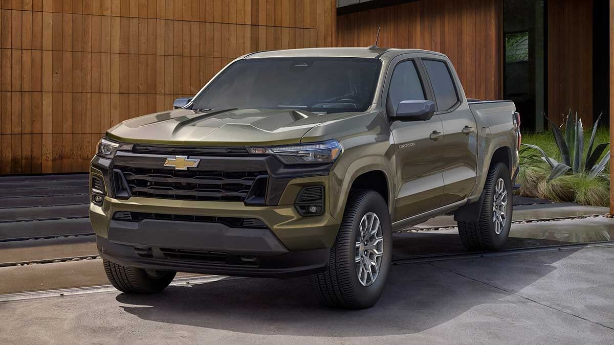 2026 Chevrolet Colorado parked in front of a house.