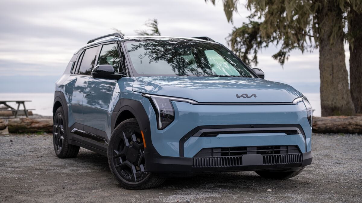 2027 Kia EV3 parked near water.
