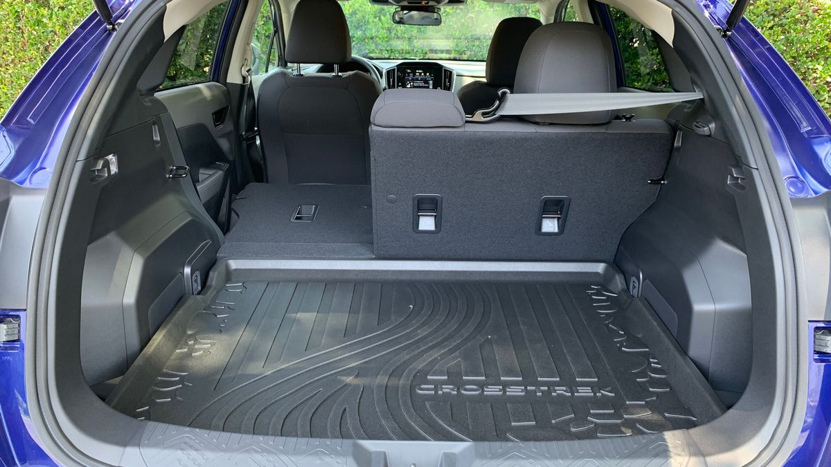 2025 Subaru Crosstrek with hills in the background.