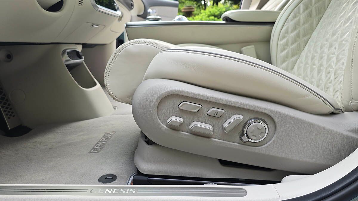 Genesis GV60 power seat adjustment controls