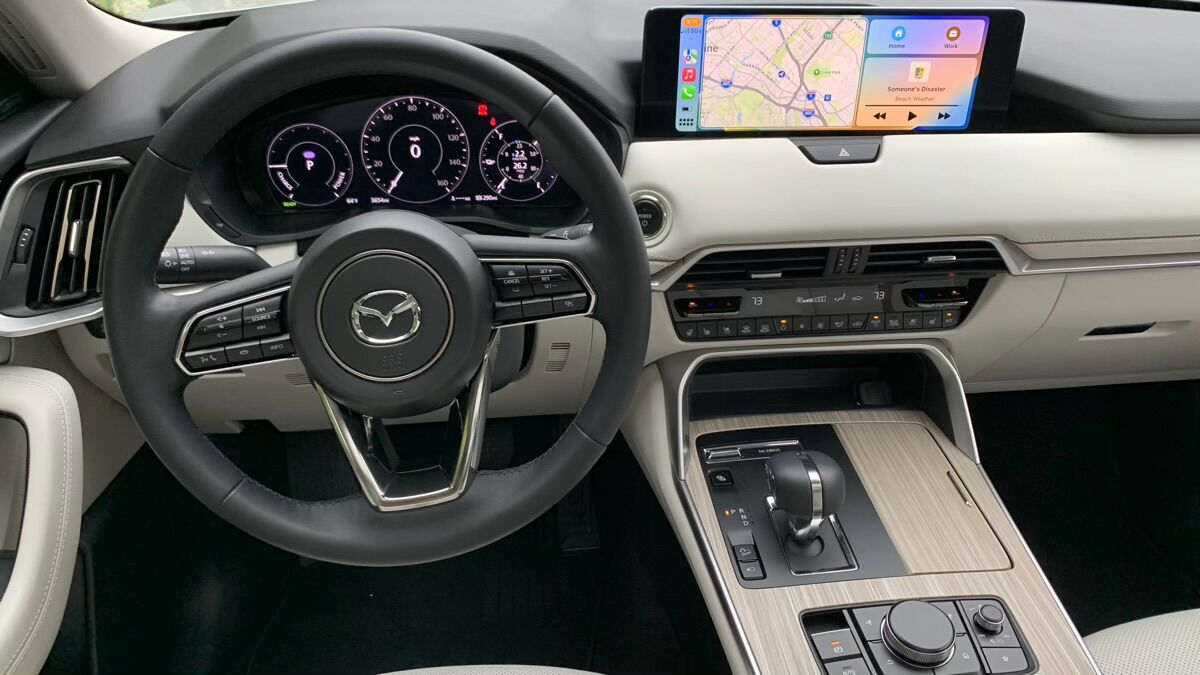 Interior of the 2024 Mazda CX-90 PHEV