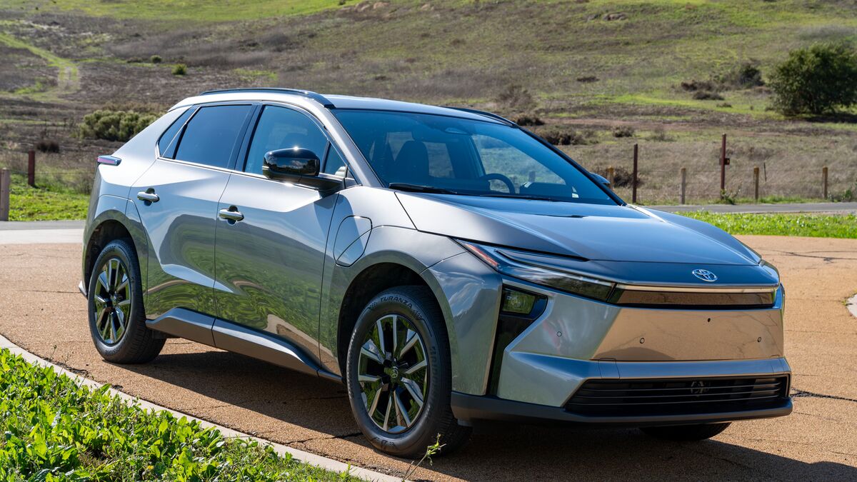 2026 Toyota BX parked with hill in the background.