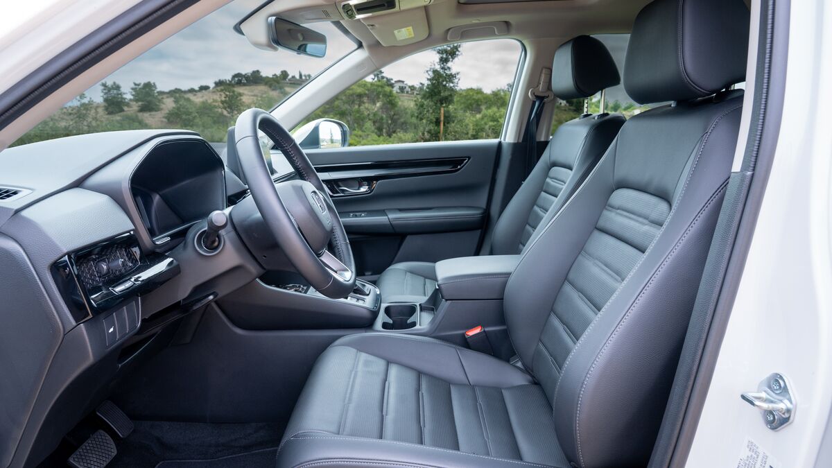2026 Honda CR-V interior view of the front seat row from the left side
