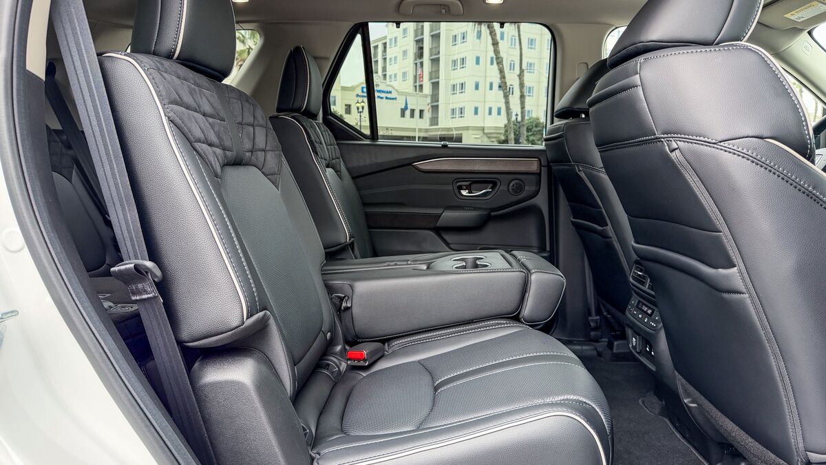 2026 Honda Pilot second row seats side angle view