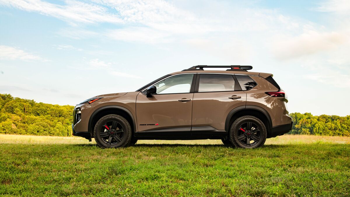 2026 Nissan Rogue Rock Creek Edition parked on grass.