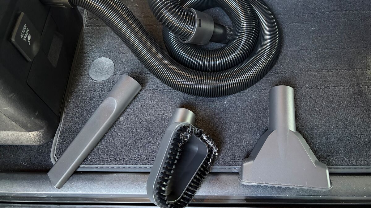 The vacuum and attachments in the 2026 Toyota Sienna Platinum trim.