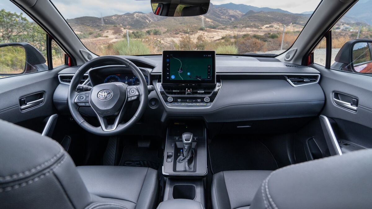 2026 Toyota Corolla Cross interior entire dashboard detail