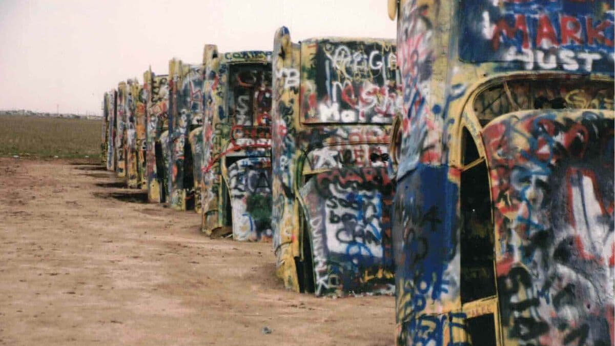 Cadillac Ranch car art installation