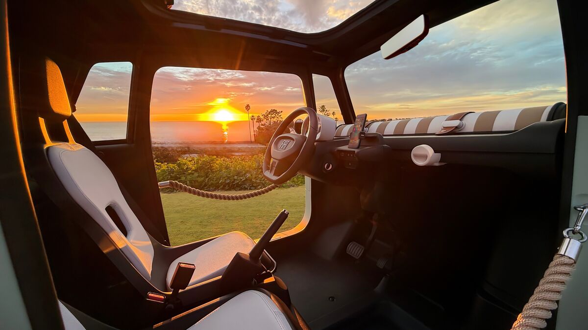The interior of the 2026 Fiat Topolino