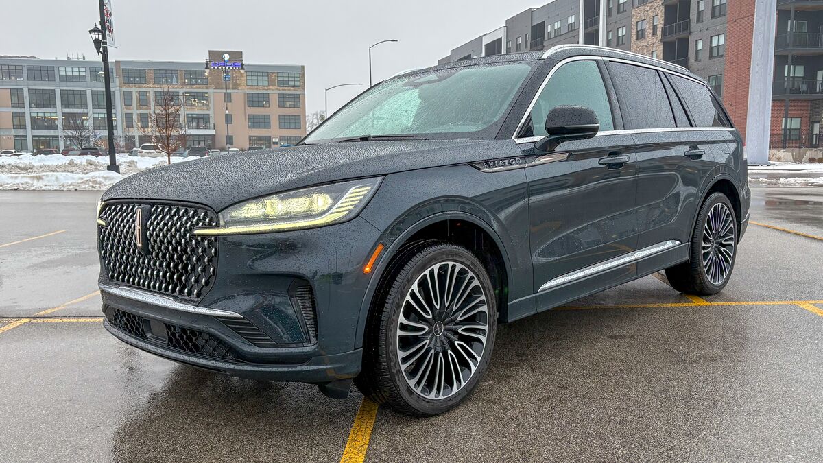 2026 Lincoln Aviator parked outside in a parking lot.