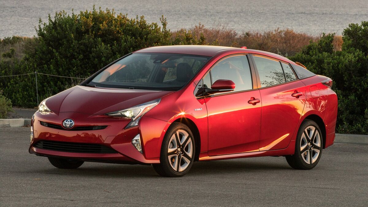 2016 Toyota Prius parked near water.
