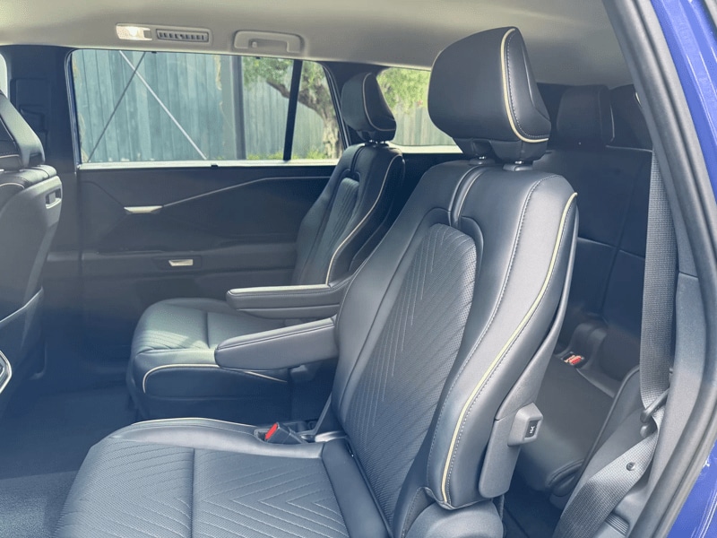 2027 Toyota Highlander dark interior rear seating