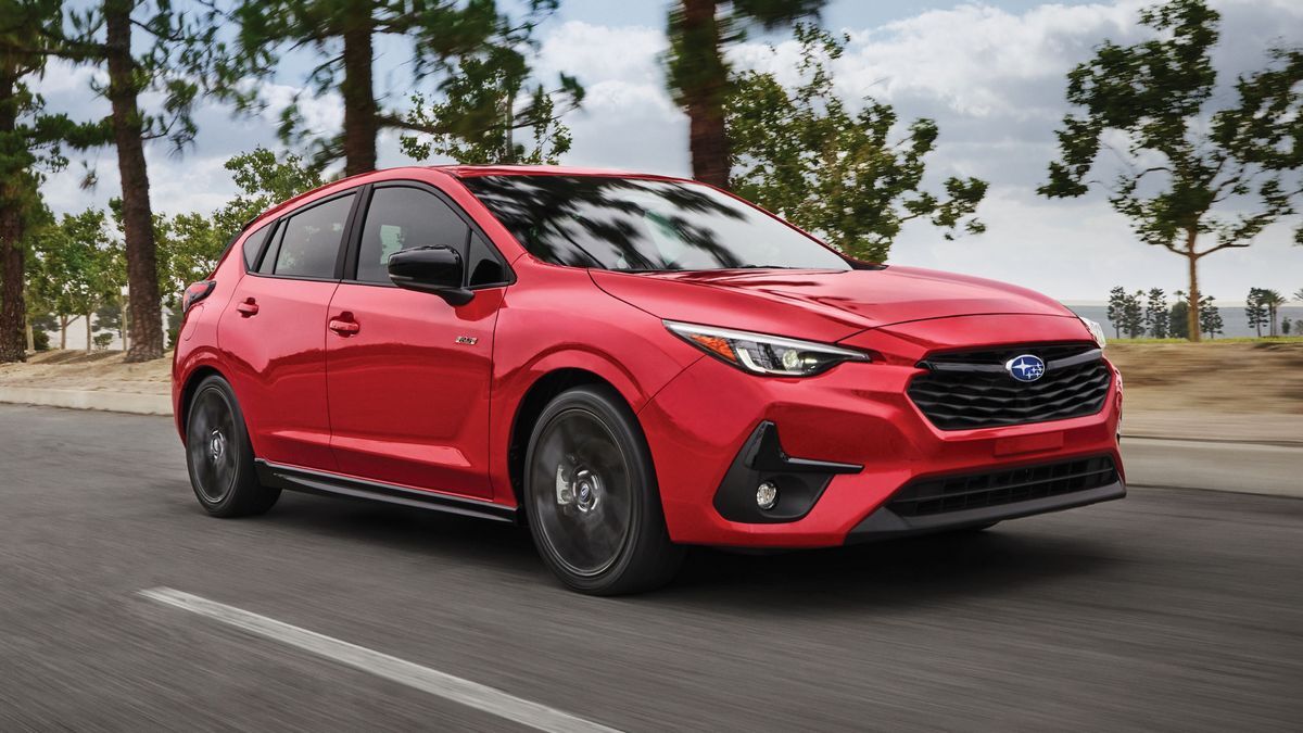 2025 Subaru Impreza on the road.