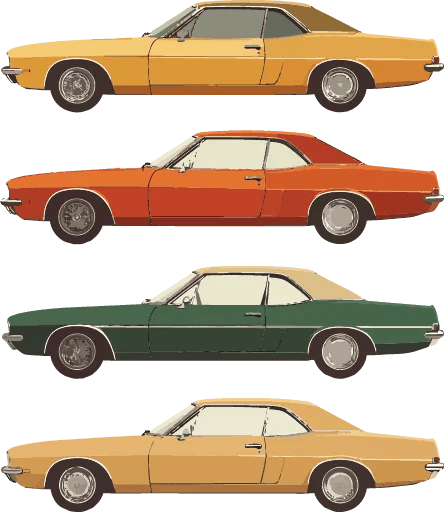 Car paint colors of the 1970s