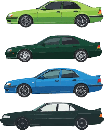 Car paint colors of the 1990s