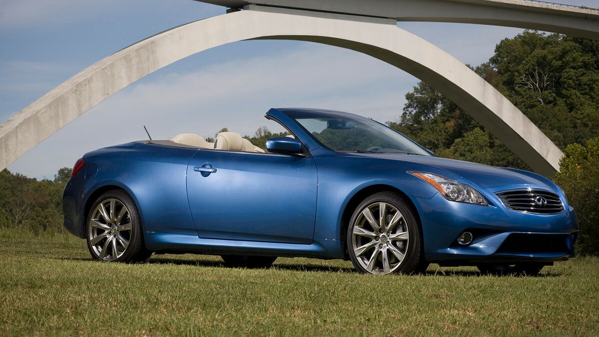 2013 Infiniti G37 Convertible Profile in Blue