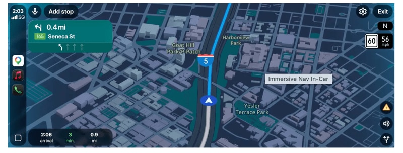 Google Maps Immersive Navigation features 3D maps