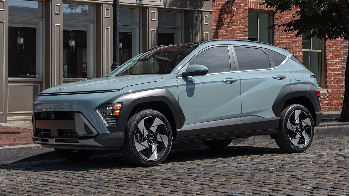 2025 Hyundai kona parked on the street.