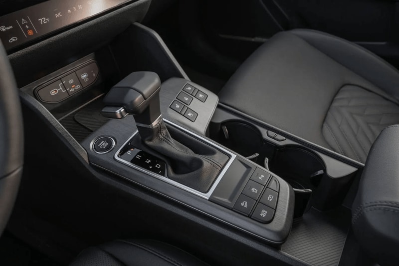2026 Kia Sportage transmission shifter detail.
