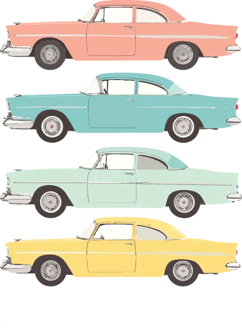 Car paint colors of the 1950s