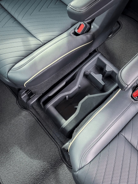 2027 Toyota Highlander rear center console storage