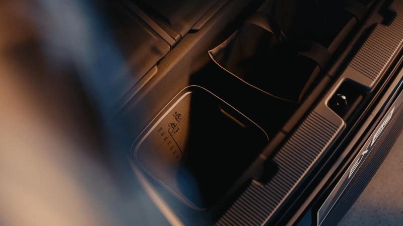 2027 Volvo ex60 Teaser photos showing a silhouette of the new car with little discernible detail