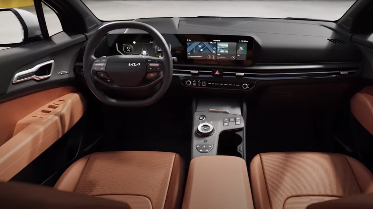A teaser shot of the interior of the 2026 Kia Sportage