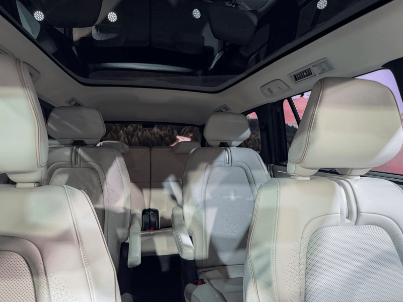 2027 Toyota Highlander rear seating light interior