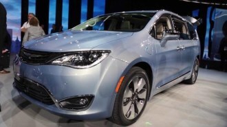 2017 Chrysler Pacifica in light purple.