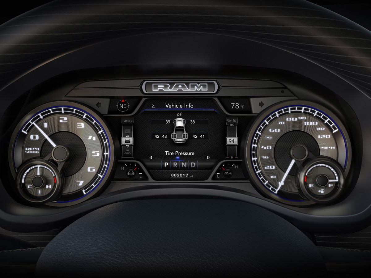 2019 Ram Chassis Cab Cluster with Tire Pressure Sensors