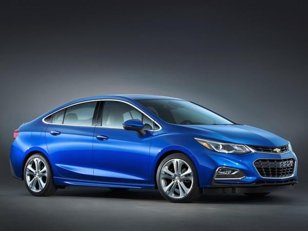 2016 Chevrolet Cruze in blue.
