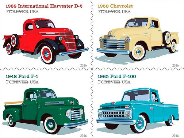 01 Usps Pickup Truck Stamps