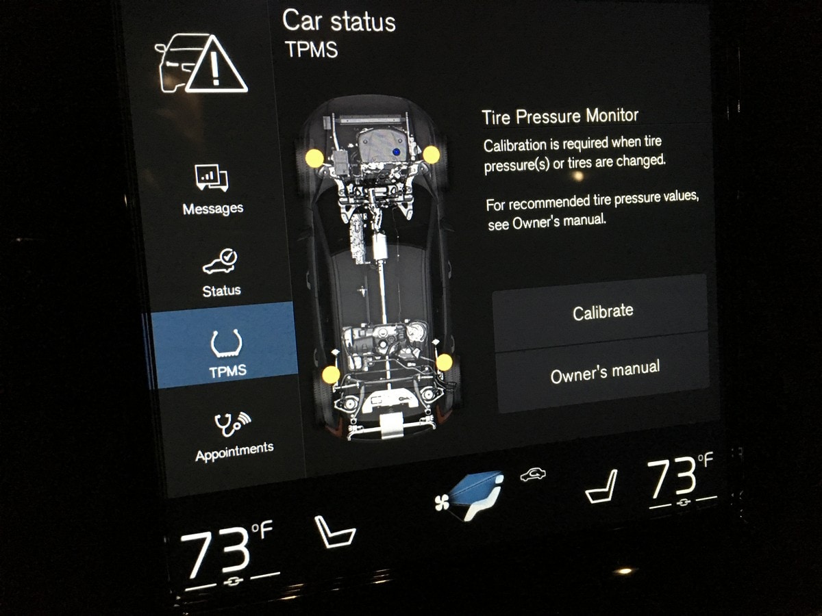02 2019 Volvo XC40 Tire Warning