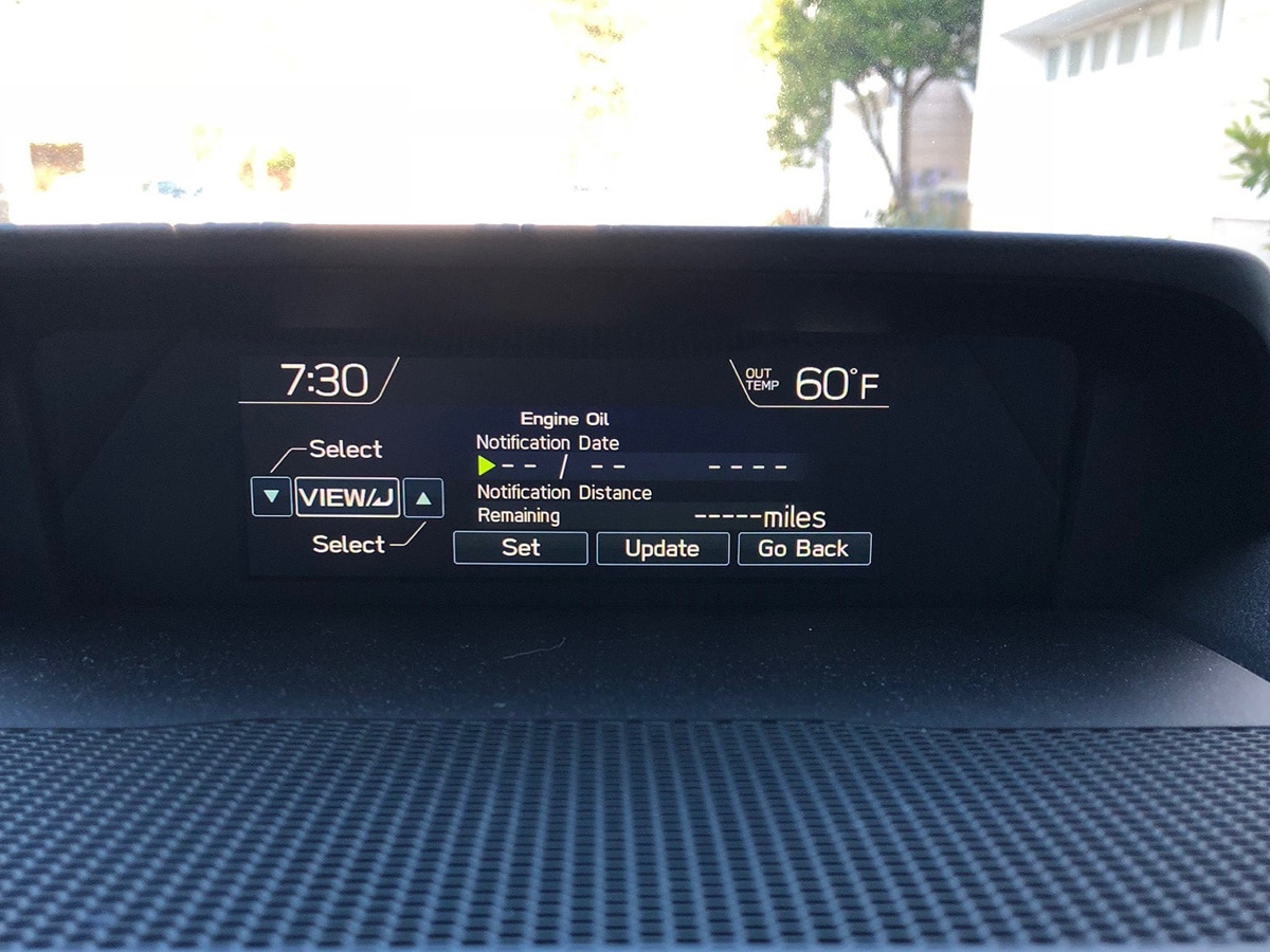 03 2019 Subaru Ascent Service Reminder
