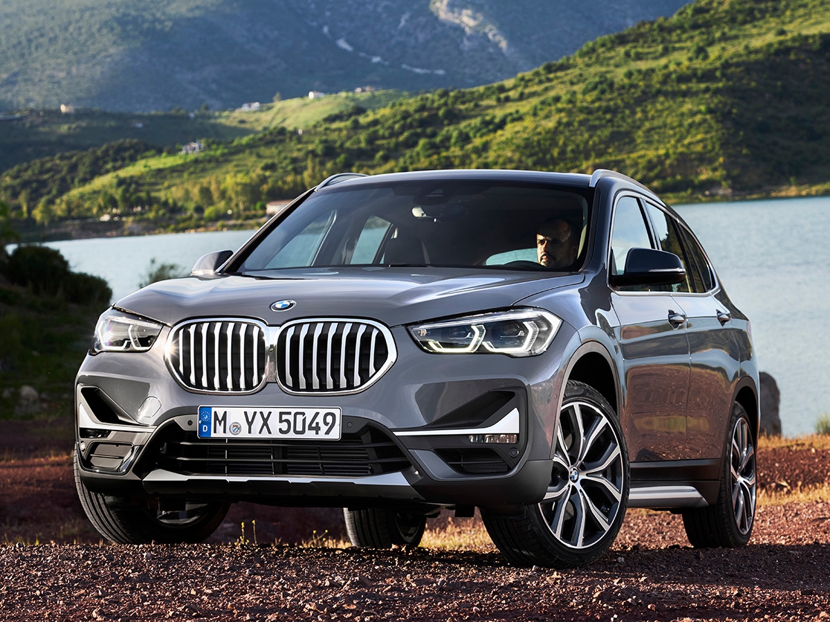 2020 BMW X1 in charcoal gray.