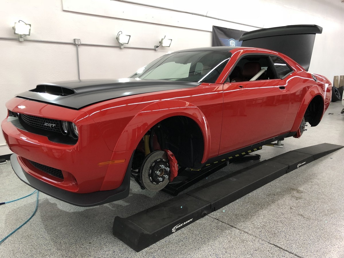 06 2018 Dodge Demon Clear Bra Install Front
