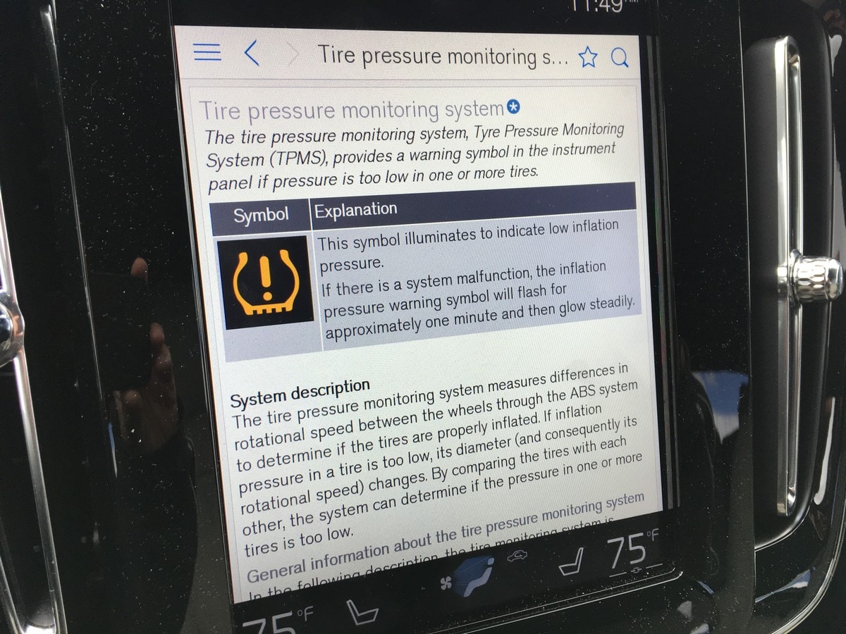 15 2019 Volvo XC40 Tire Warning