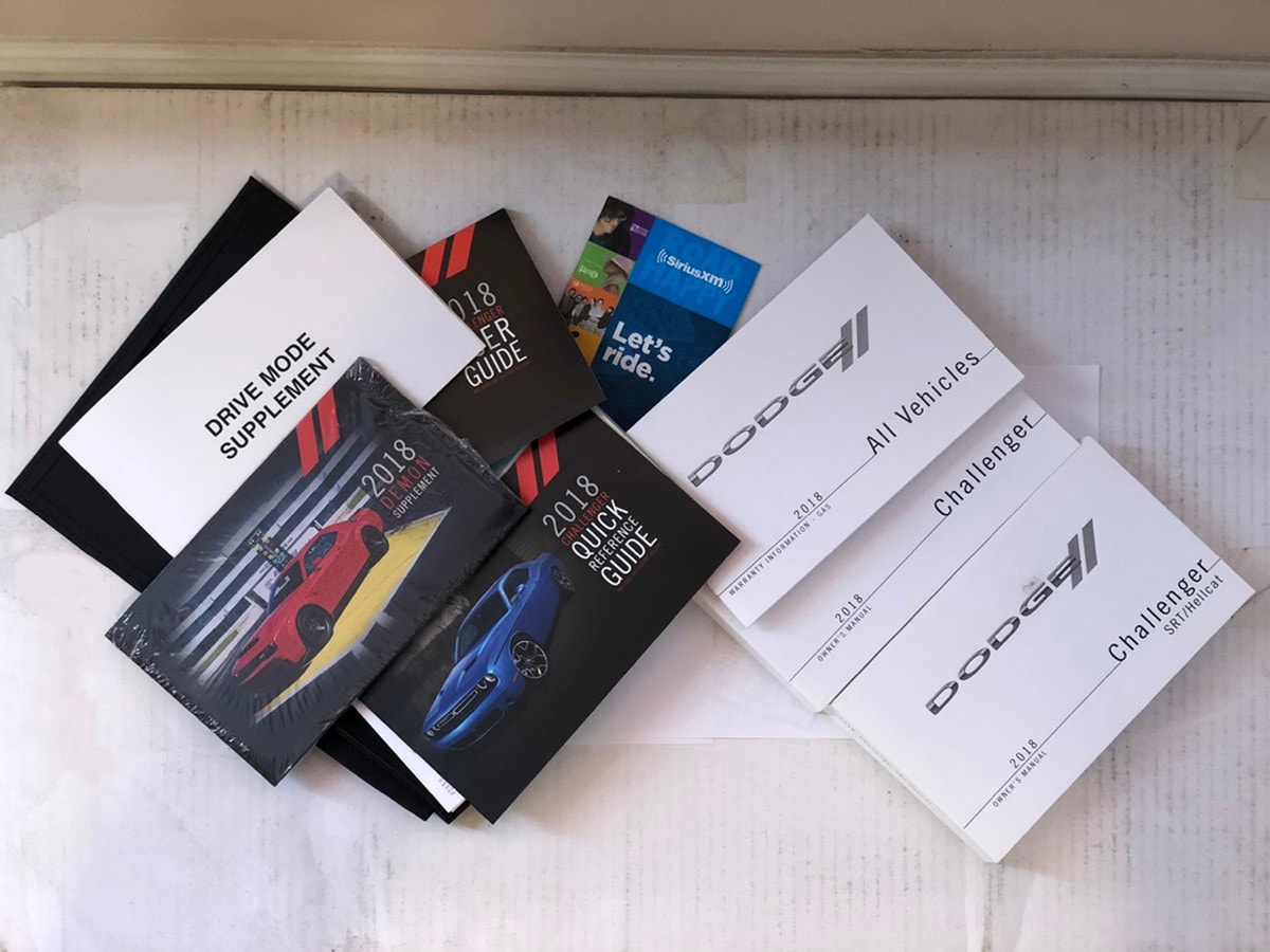 2018 Dodge Challenger SRT Demon Manuals1