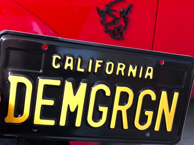 2018 Dodge Demon License Plate