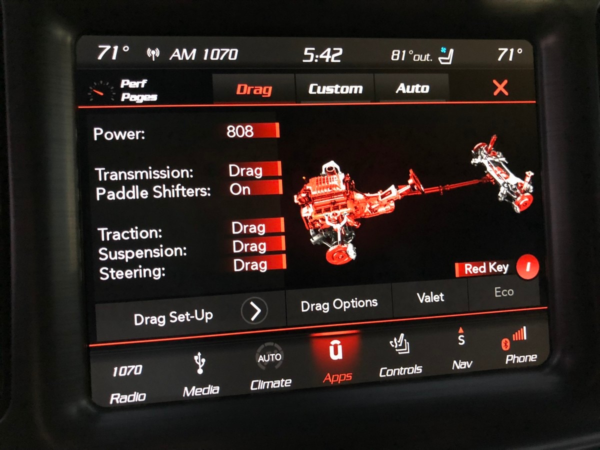 3c 2018 Dodge Demon Drag Mode