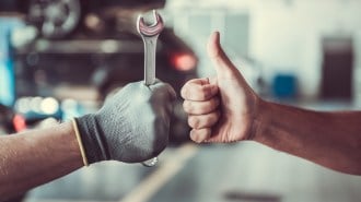 Handsome Auto Service Workers