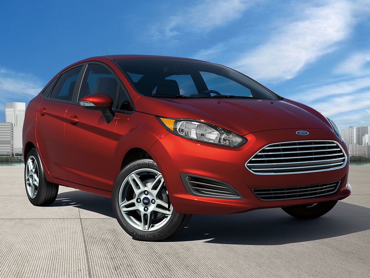 The 2019 Ford Fiesta seen form a front quarter angle