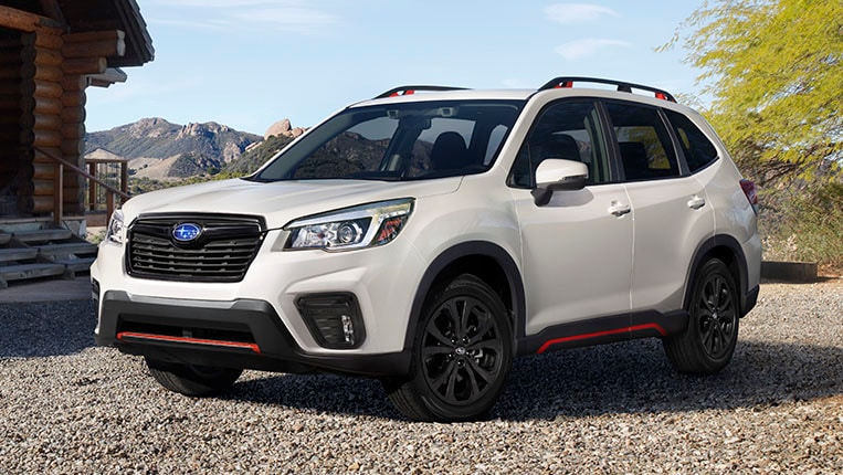 2020 Subaru Forester in white.