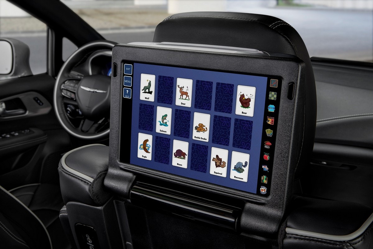 The class-exclusive Uconnect Theater rear-seat entertainment sys